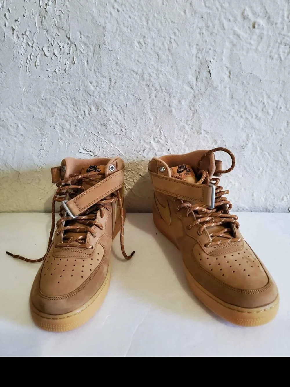 Nike Air Force 1 Mid Wheat Tan Sneakers